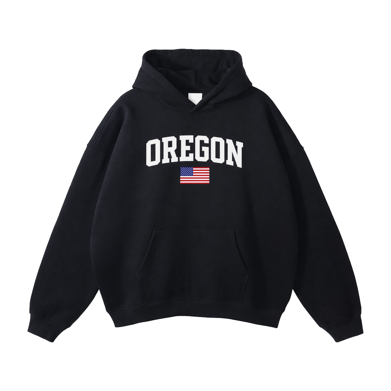 Collection 2 Oregon Oversize Fleeced Hoodie - Black front