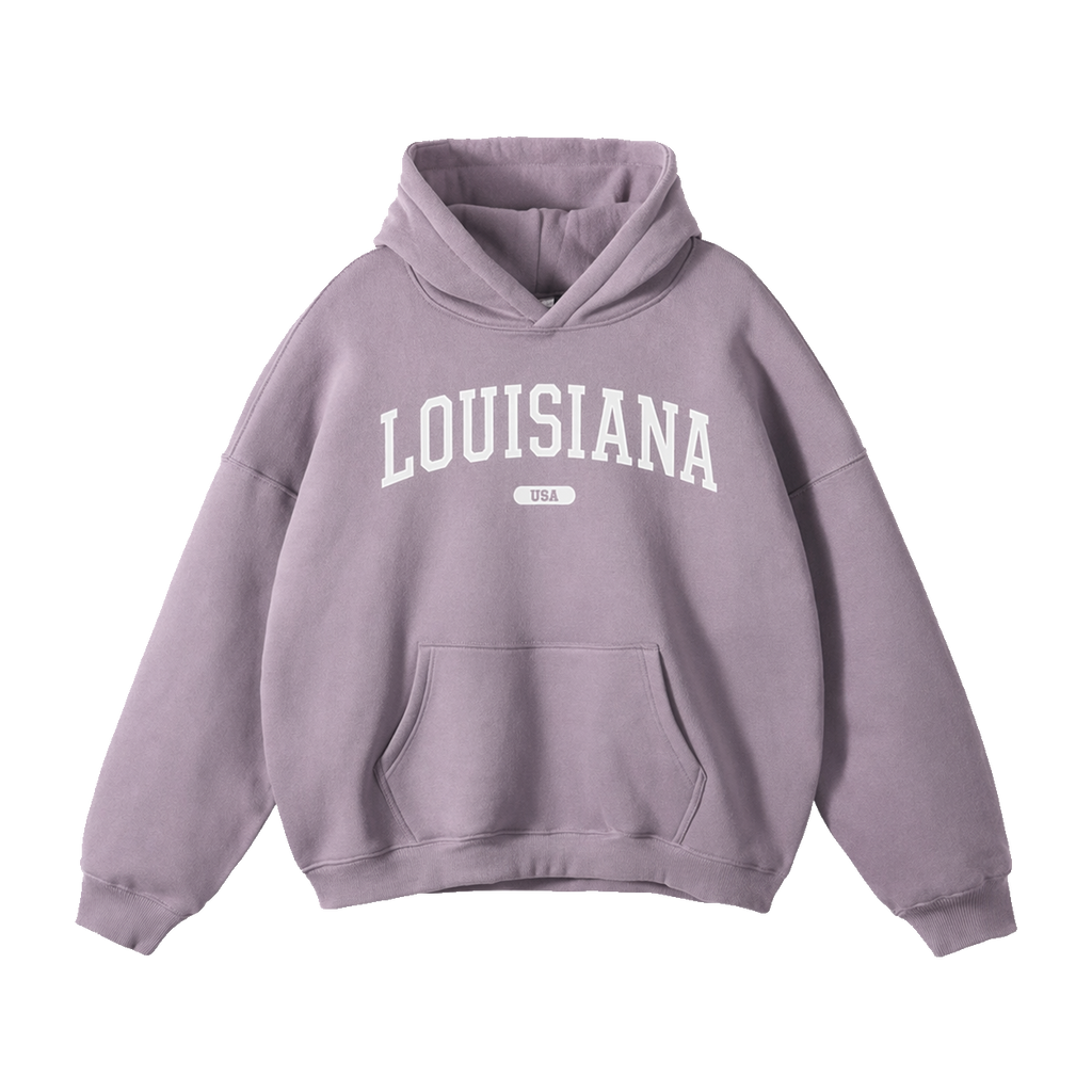 Collection 4 Louisiana Oversize Fleeced Hoodie - Light Purple front