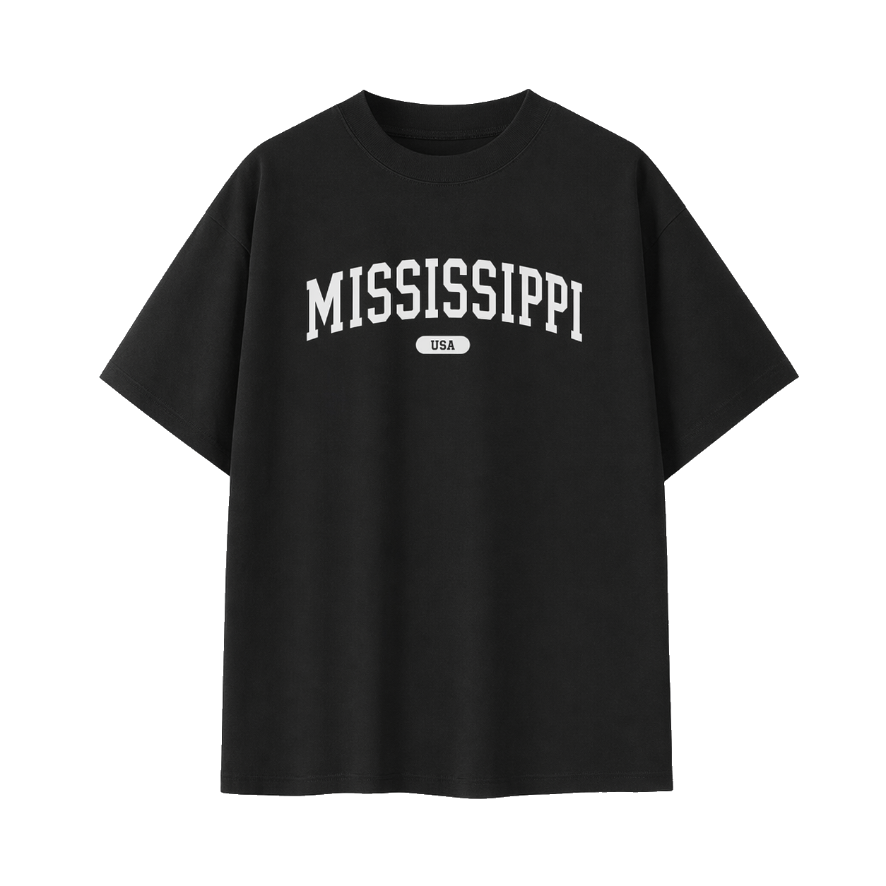 Collection 4 Mississippi Essential Cotton T-Shirt - Black front