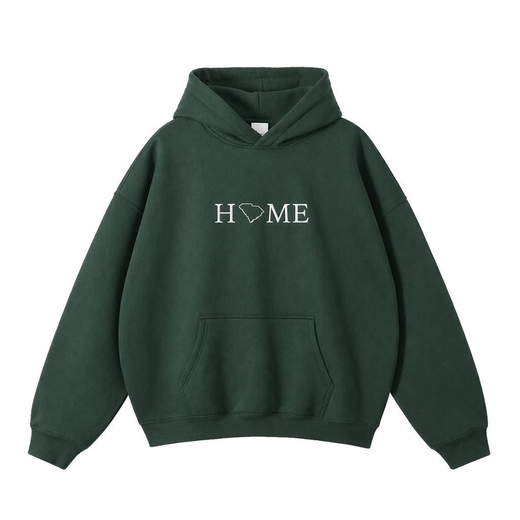 Collection 5 South Carolina Oversize Fleeced Hoodie - Eden Green front