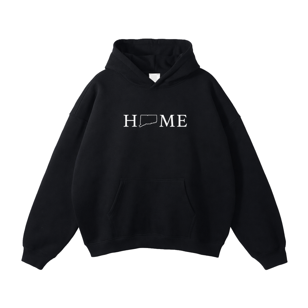 Collection 5 Connecticut Oversize Fleeced Hoodie - Black front