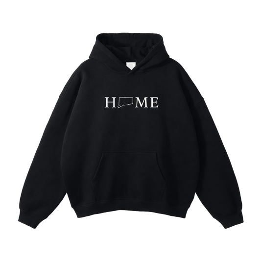 Collection 5 Connecticut Oversize Fleeced Hoodie - Black front