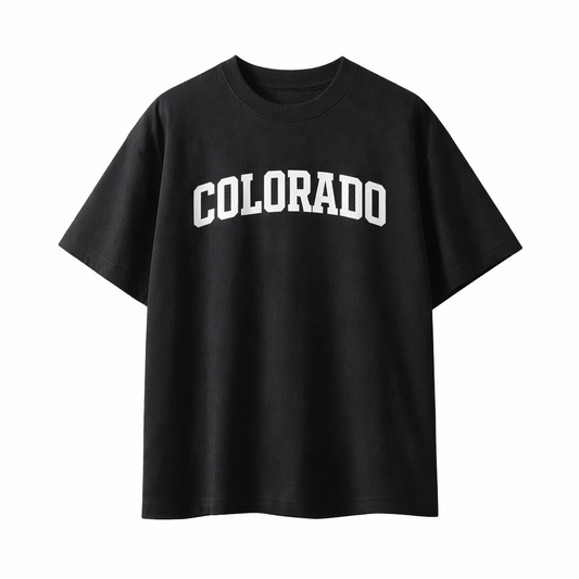 Collection 1 Colorado Essential Cotton T-Shirt - Black front