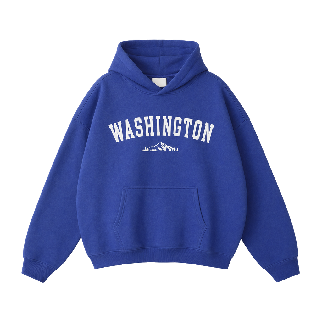 Collection 9 Washington Oversize Fleeced Hoodie - Klein Blue front