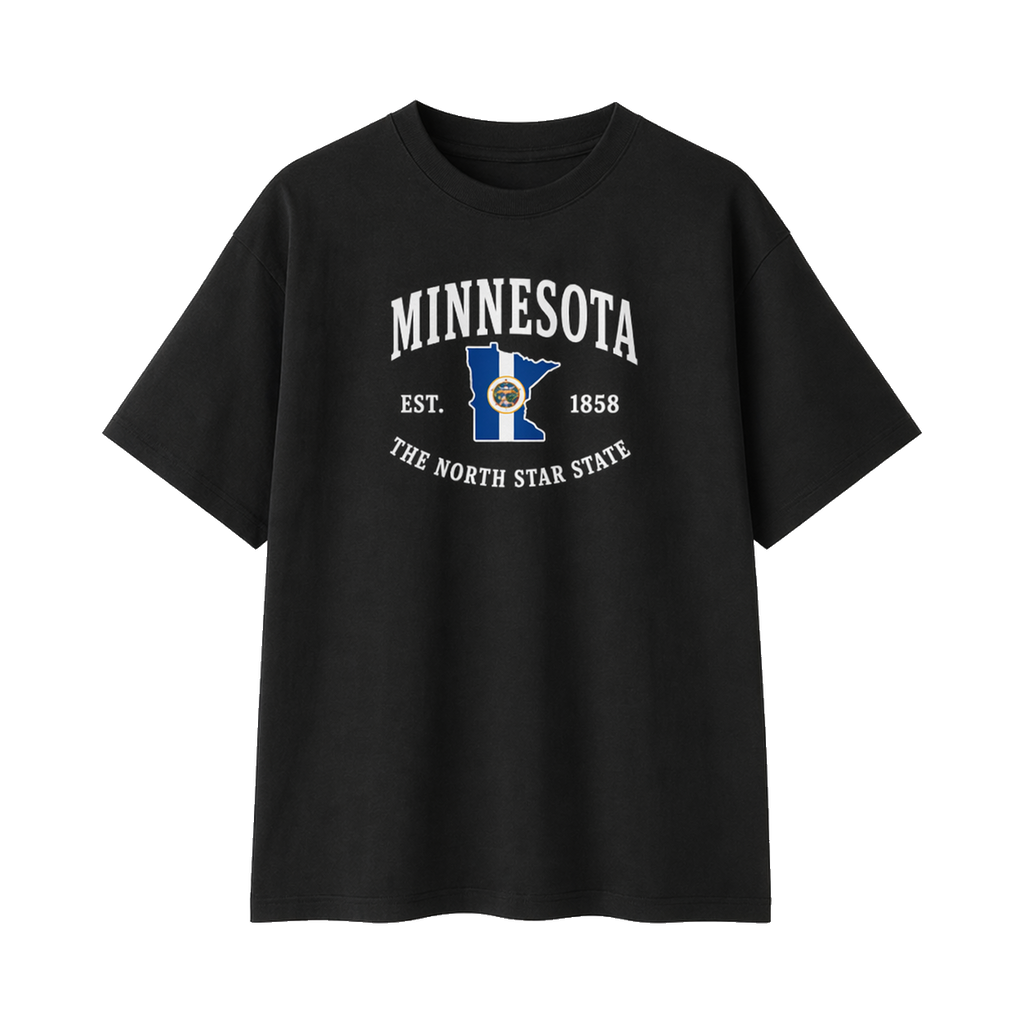 Collection 8 Minnesota Essential Cotton T-Shirt - Black front
