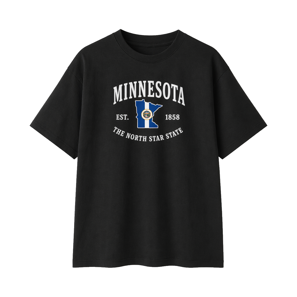 Collection 8 Minnesota Essential Cotton T-Shirt - Black front