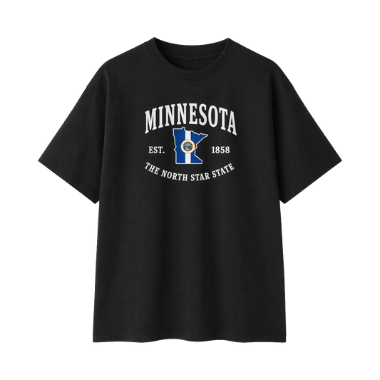 Collection 8 Minnesota Essential Cotton T-Shirt - Black front