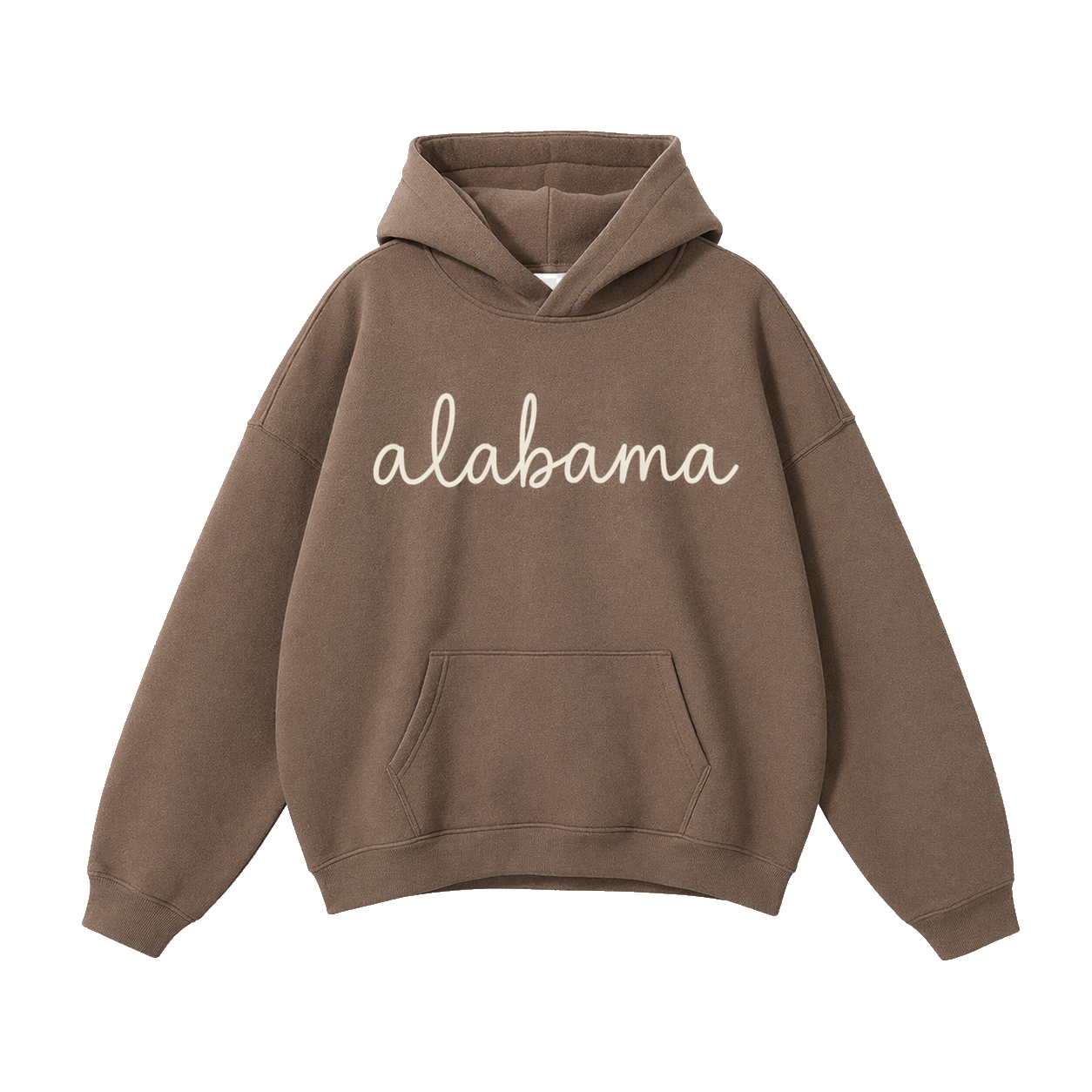 Collection 3 Alabama Oversize Fleeced Hoodie - Brown front
