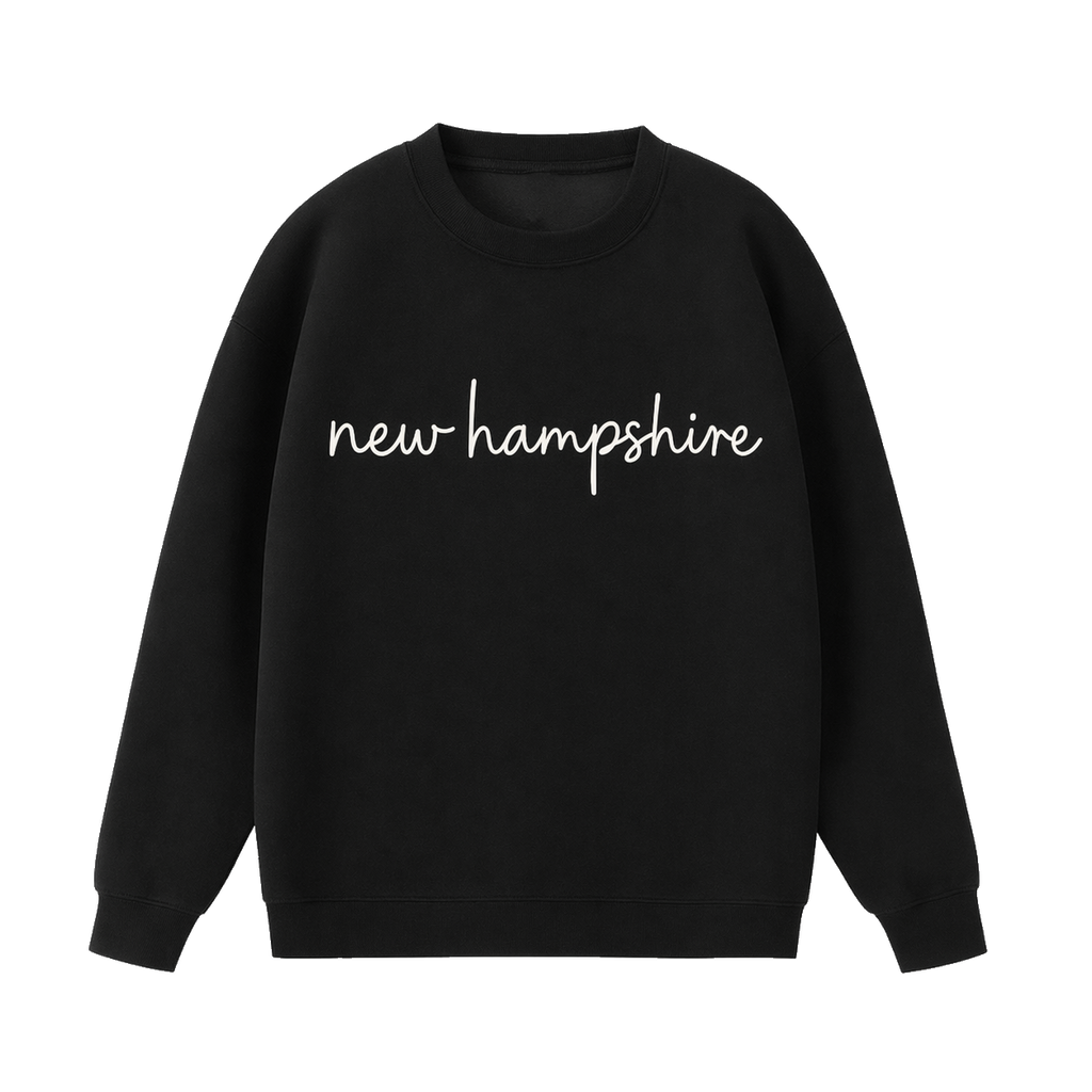 Collection 3 New Hampshire Essential Heavyweight Crewneck Sweatshirt - Black front