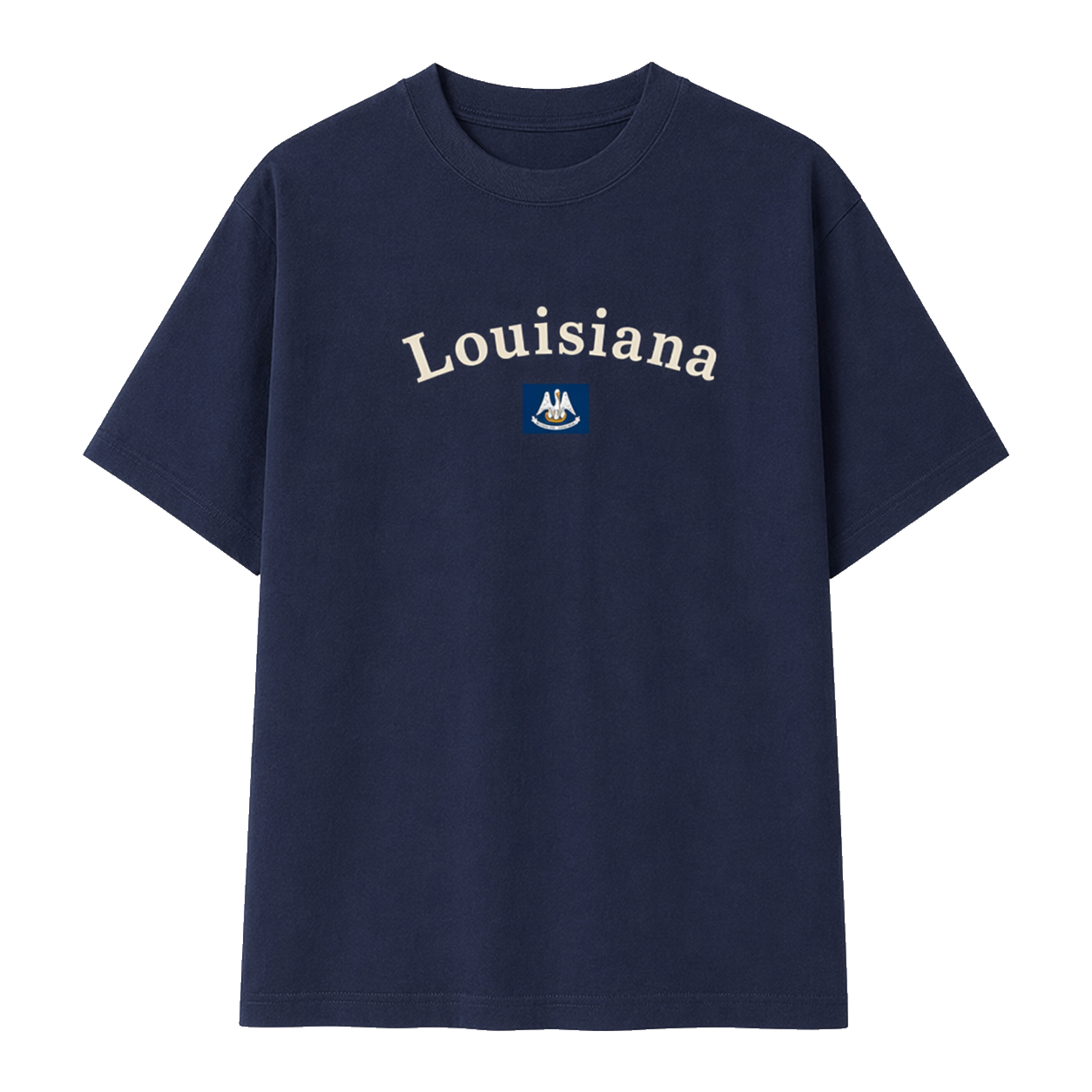 Collection 6 Louisiana Essential Cotton T-Shirt - Navy Blue front