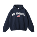 Collection 2 New Hampshire Oversize Fleeced Hoodie - Navy Blue front