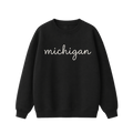 Collection 3 Michigan Essential Heavyweight Crewneck Sweatshirt - Black front