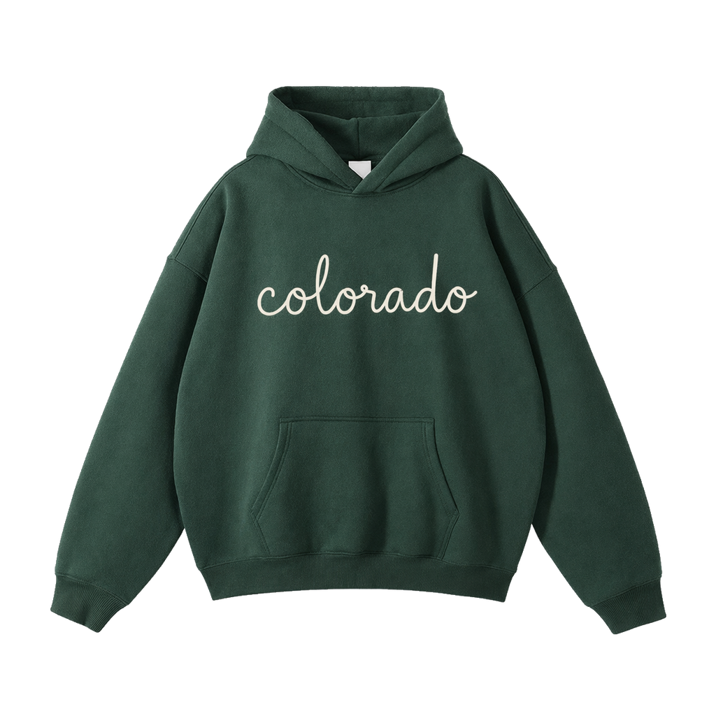 Collection 3 Colorado Oversize Fleeced Hoodie - Eden Green front
