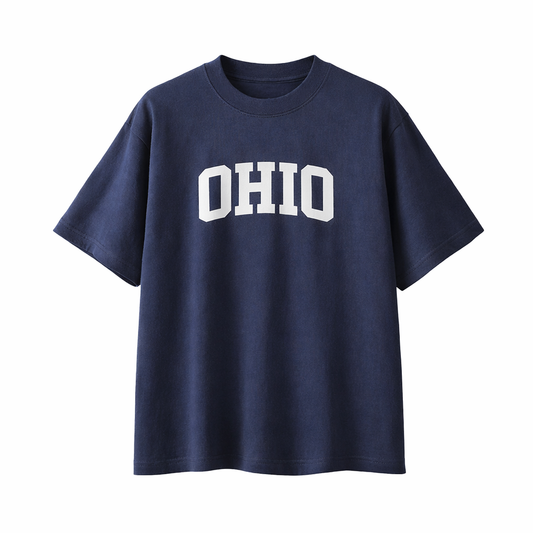 Collection 1 Ohio Essential Cotton T-Shirt - Navy Blue front