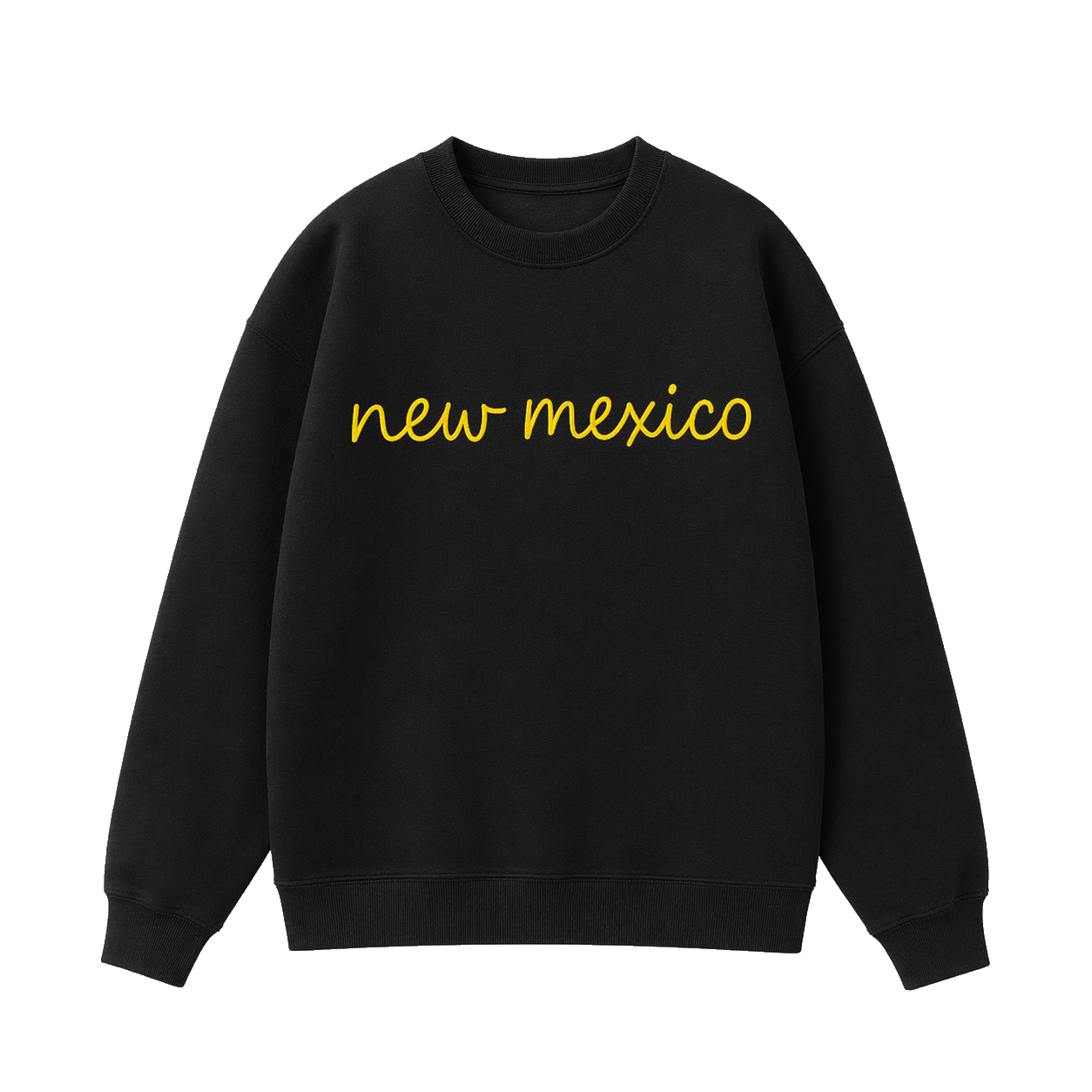 Collection 3 New Mexico Essential Heavyweight Crewneck Sweatshirt - Black front