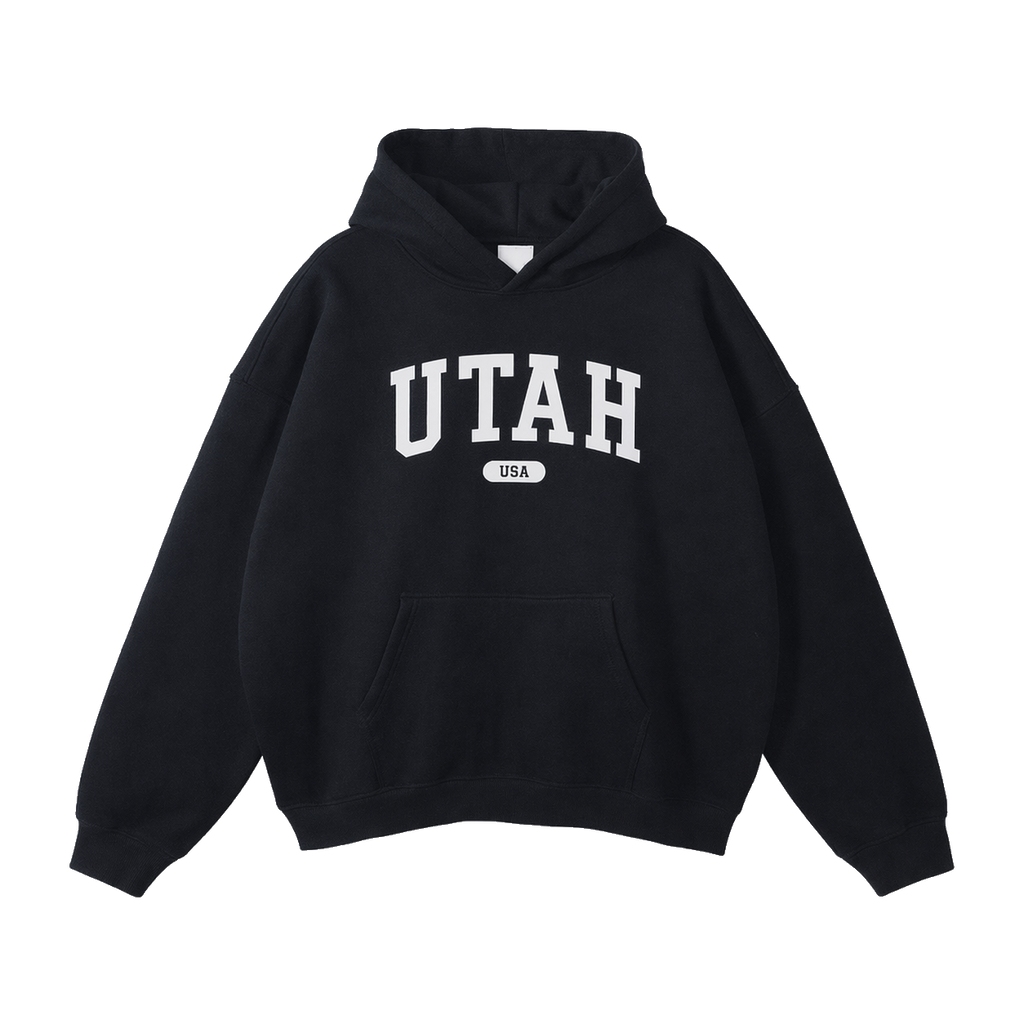Collection 4 Utah Oversize Fleeced Hoodie - Black front