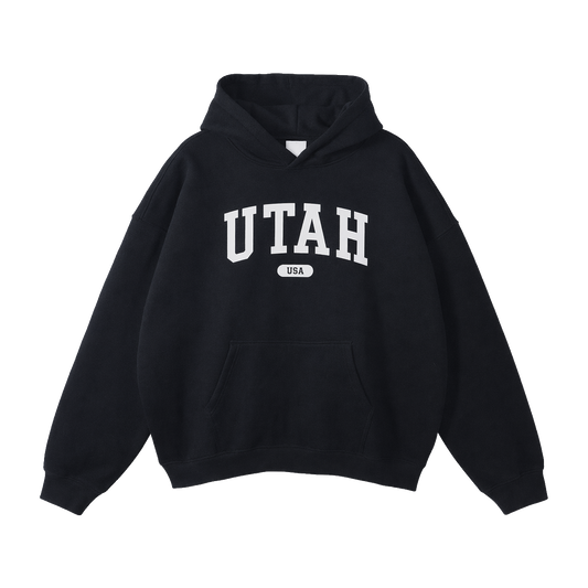 Collection 4 Utah Oversize Fleeced Hoodie - Black front