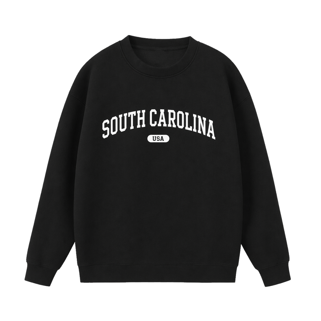 Collection 4 South Carolina Essential Heavyweight Crewneck Sweatshirt - Black front