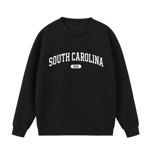 Collection 4 South Carolina Essential Heavyweight Crewneck Sweatshirt - Black front