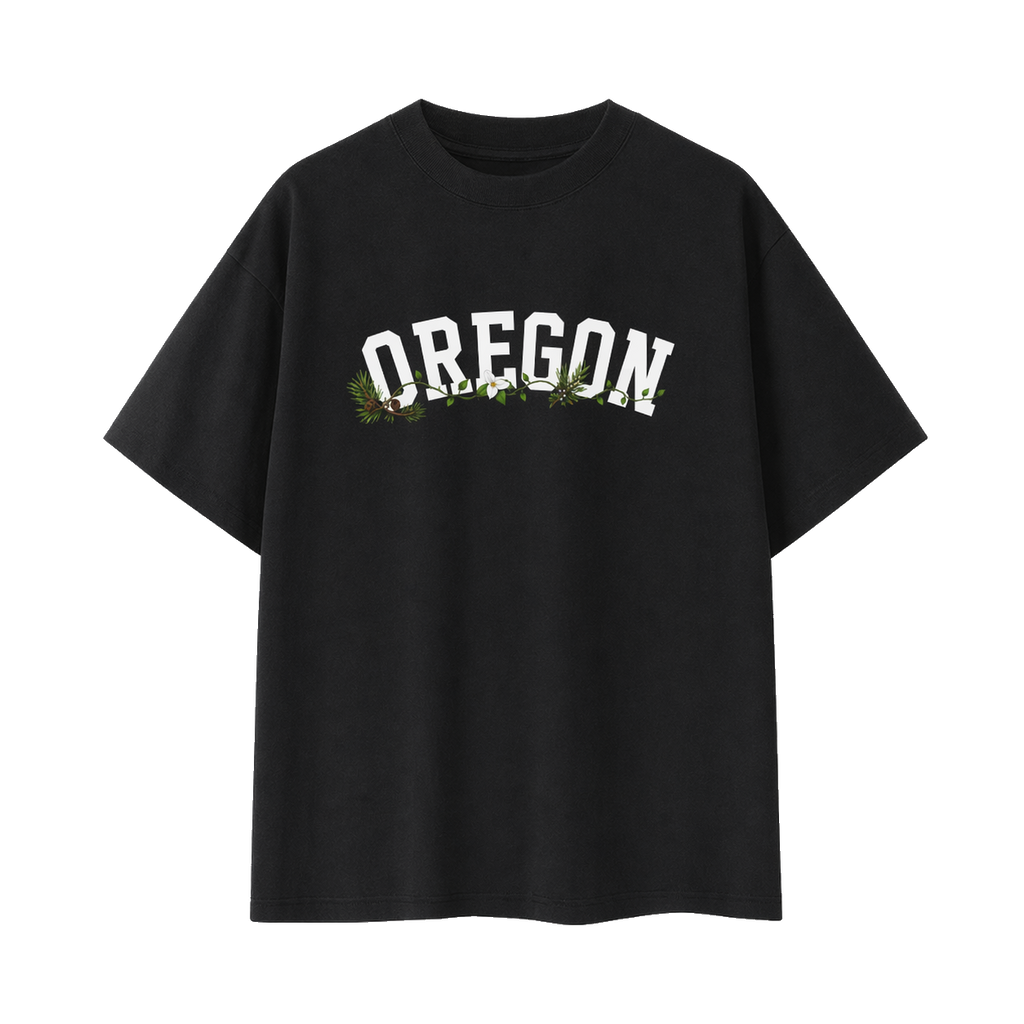Collection 10 Oregon Essential Cotton T-Shirt - Black front