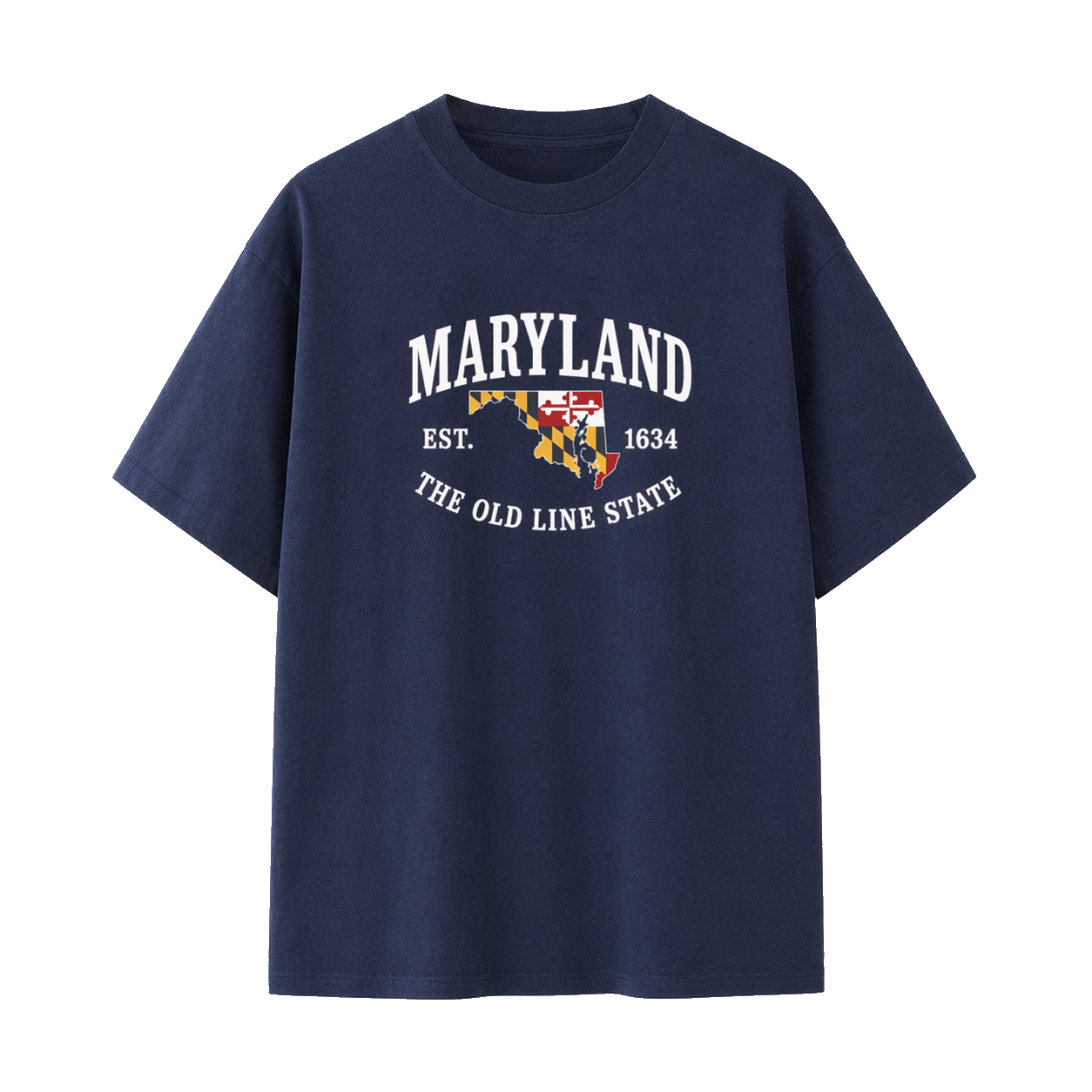 Collection 8 Maryland Essential Cotton T-Shirt - Navy Blue front