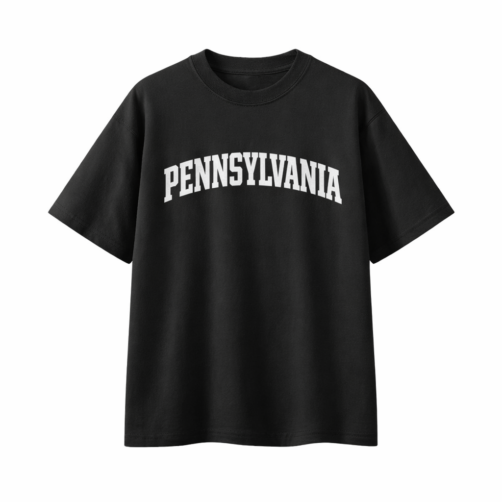Collection 1 Pennsylvania Essential Cotton T-Shirt - Black front