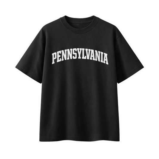 Collection 1 Pennsylvania Essential Cotton T-Shirt - Black front