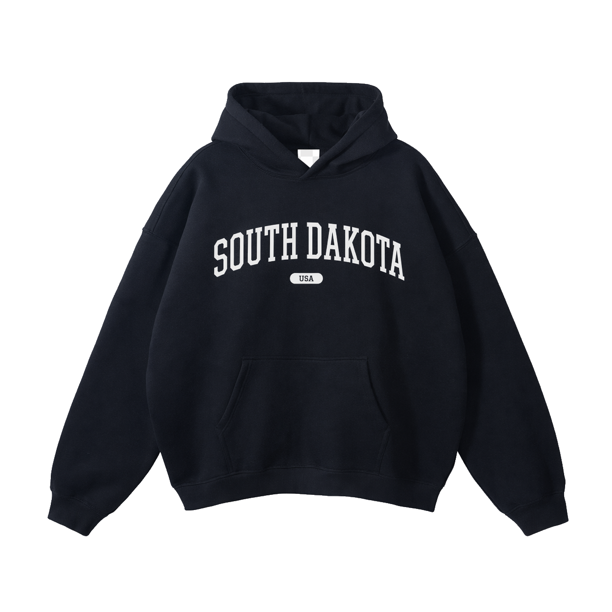 Collection 4 South Dakota Oversize Fleeced Hoodie - Black front