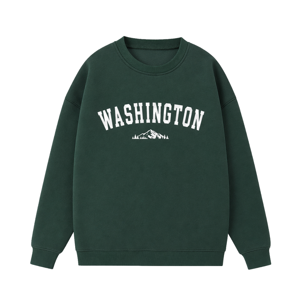 Collection 9 Washington Essential Heavyweight Crewneck Sweatshirt - Dark Green front
