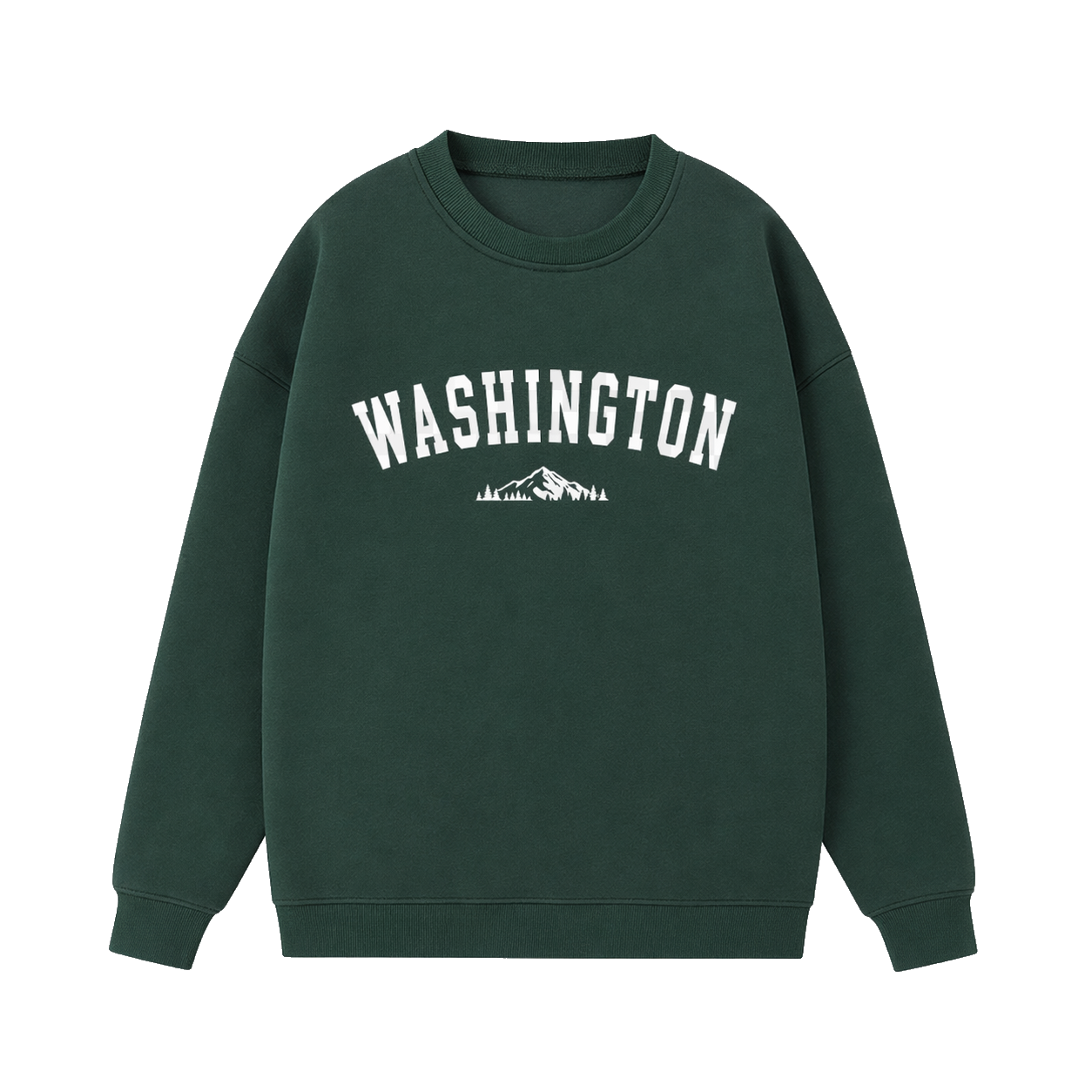 Collection 9 Washington Essential Heavyweight Crewneck Sweatshirt - Dark Green front