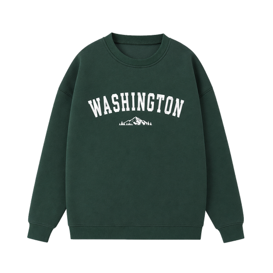Collection 9 Washington Essential Heavyweight Crewneck Sweatshirt - Dark Green front