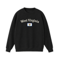 Collection 6 West Virginia Essential Heavyweight Crewneck Sweatshirt - Black front
