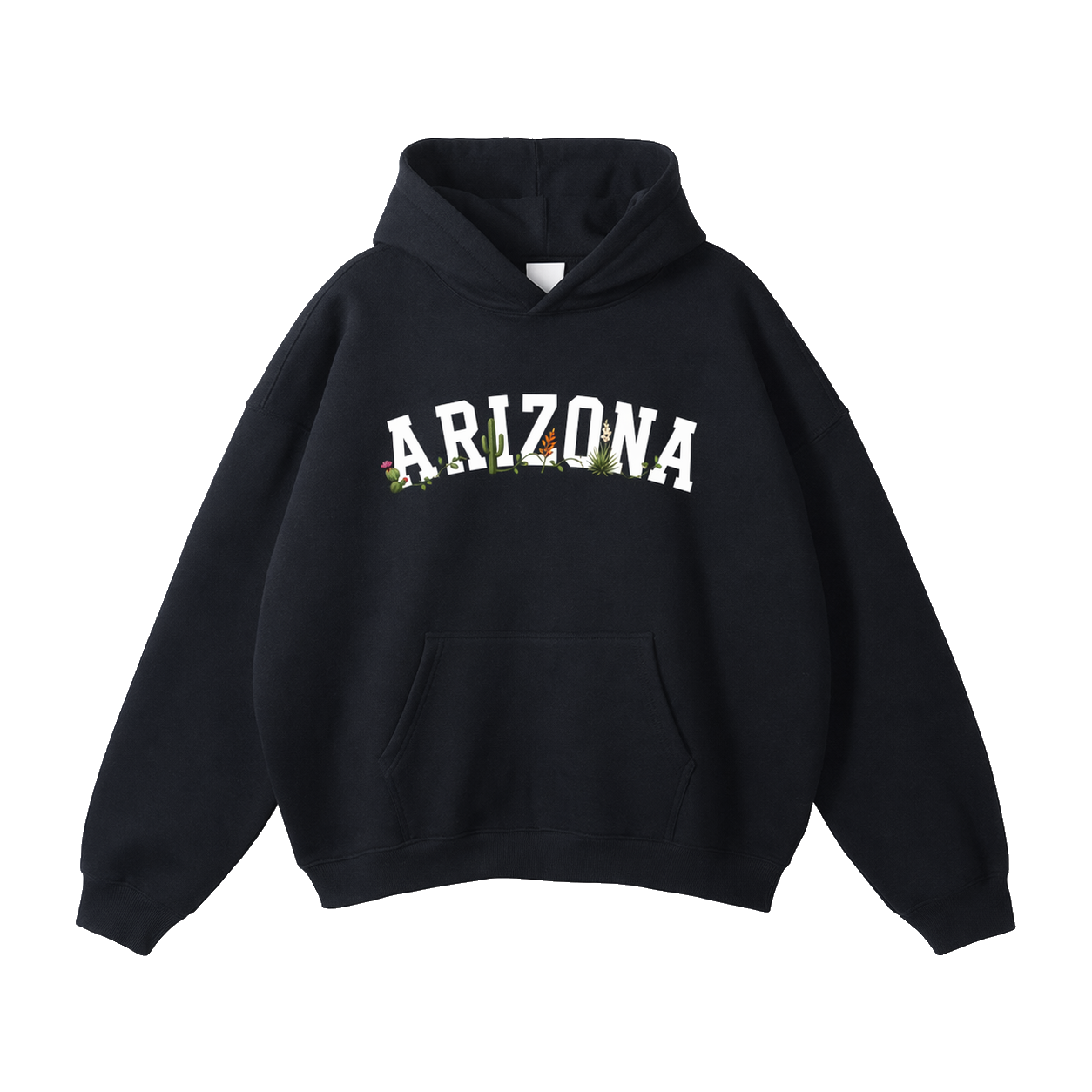 Collection 10 Arizona Oversize Fleeced Hoodie - Black front