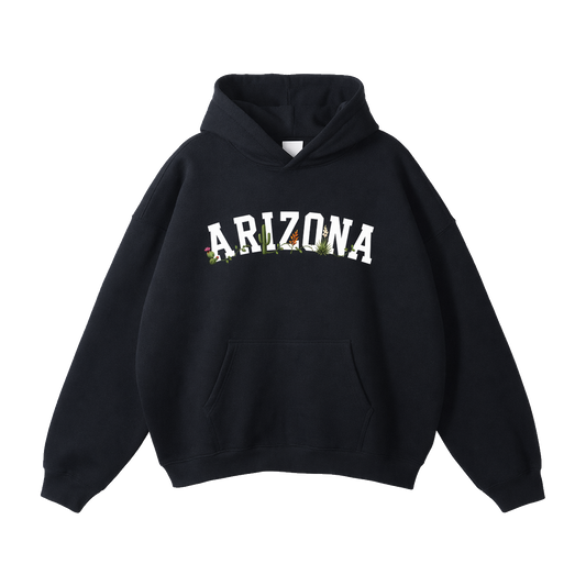 Collection 10 Arizona Oversize Fleeced Hoodie - Black front
