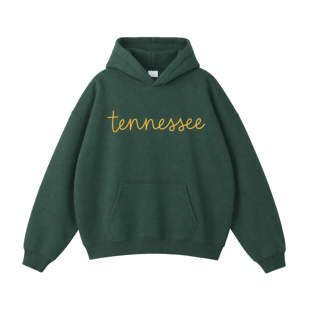 Collection 3 Tennessee Oversize Fleeced Hoodie - Eden Green front