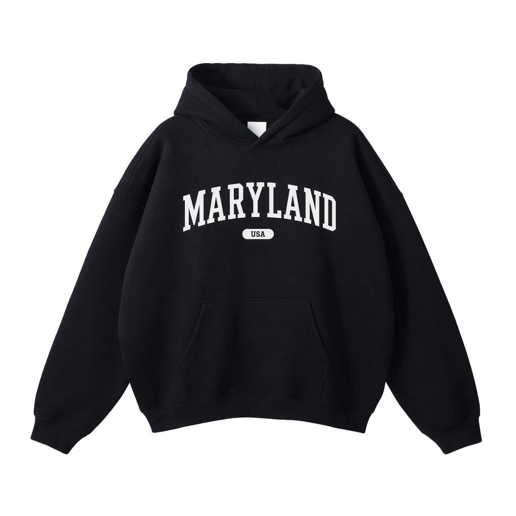 Collection 4 Maryland Oversize Fleeced Hoodie - Black front