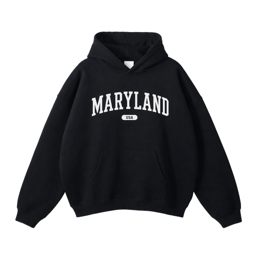 Collection 4 Maryland Oversize Fleeced Hoodie - Black front