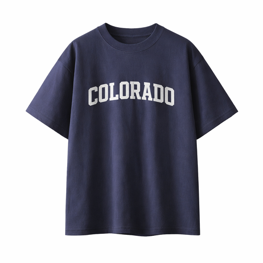 Collection 1 Colorado Essential Cotton T-Shirt - Navy Blue front