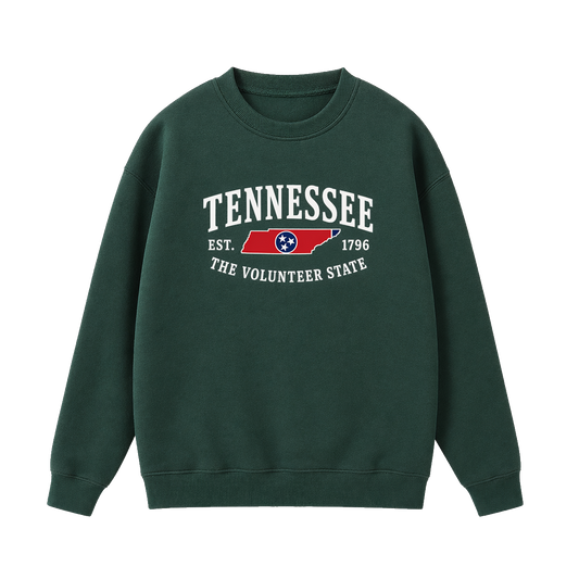 Collection 8 Tennessee Essential Heavyweight Crewneck Sweatshirt - Dark Green front