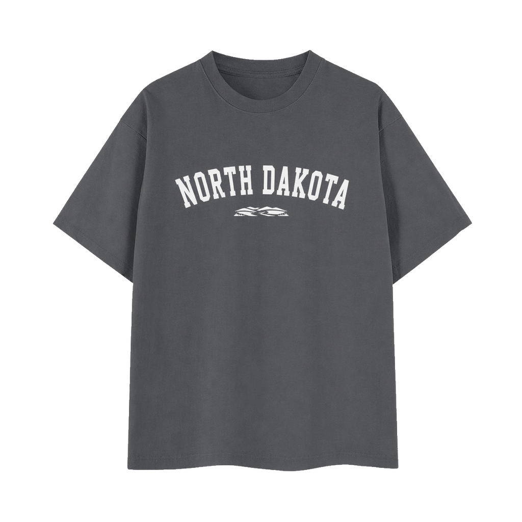 Collection 9 North Dakota Essential Cotton T-Shirt - Dark Gray front