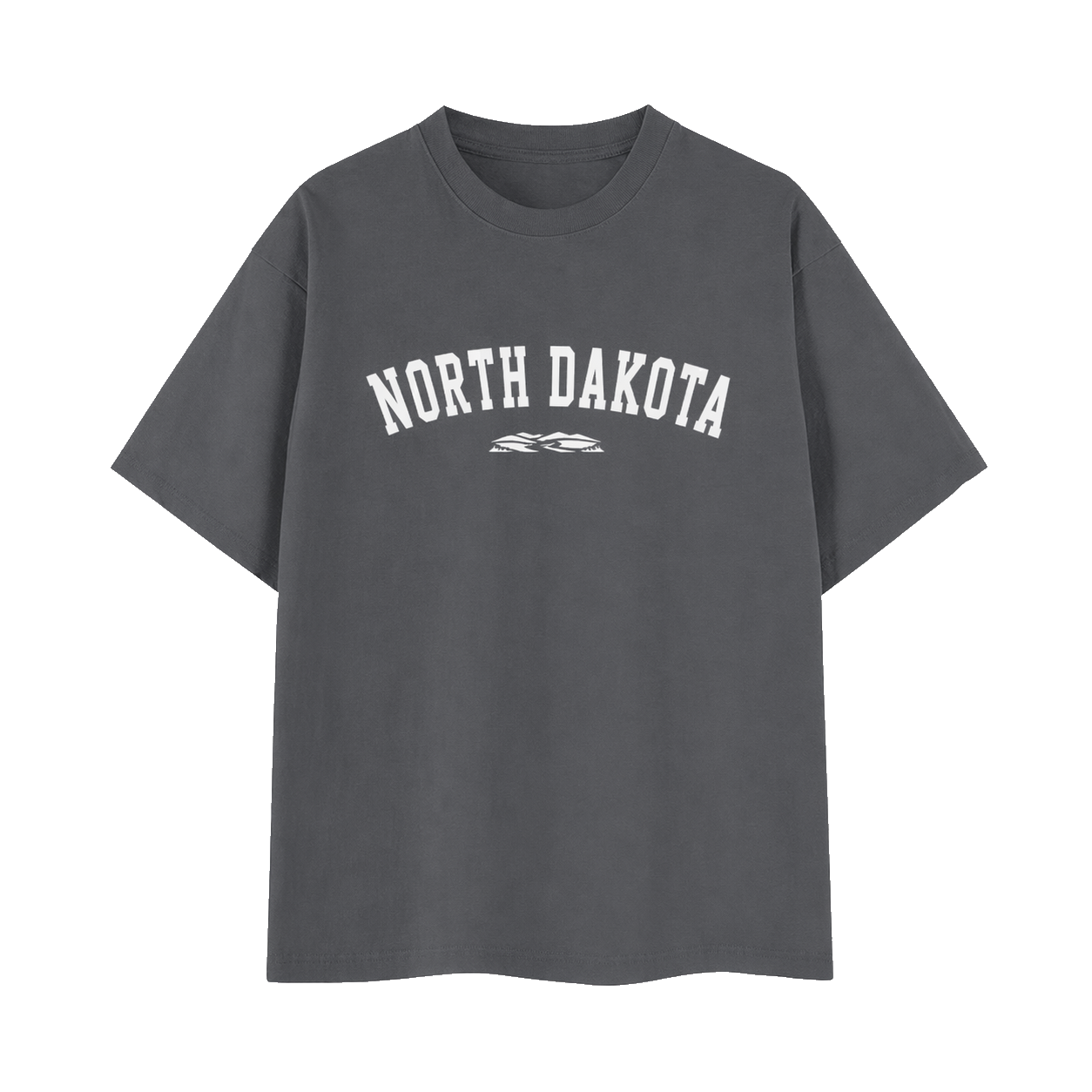 Collection 9 North Dakota Essential Cotton T-Shirt - Dark Gray front