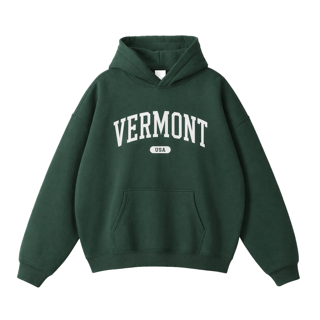 Collection 4 Vermont Oversize Fleeced Hoodie - Eden Green front