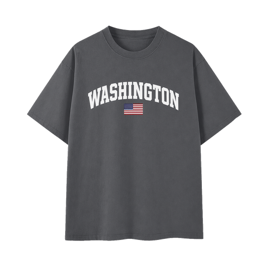 Collection 2 Washington Essential Cotton T-Shirt - Dark Gray front