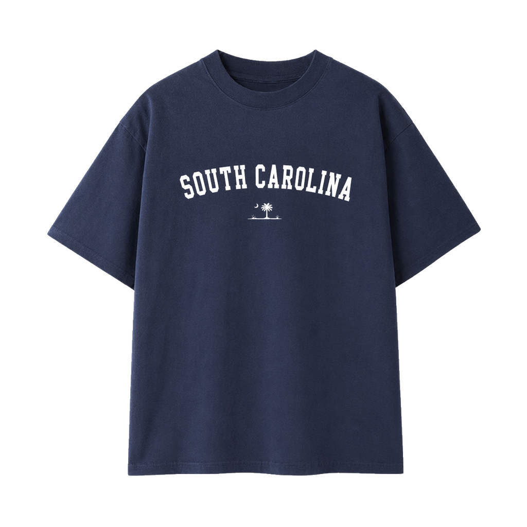 Collection 9 South Carolina Essential Cotton T-Shirt - Navy Blue front