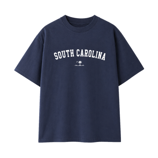 Collection 9 South Carolina Essential Cotton T-Shirt - Navy Blue front