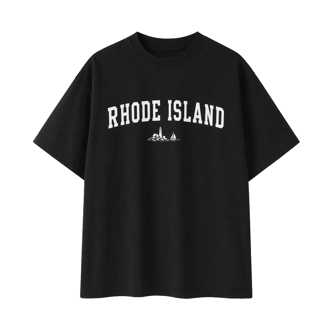 Collection 9 Rhode Island Essential Cotton T-Shirt - Black front