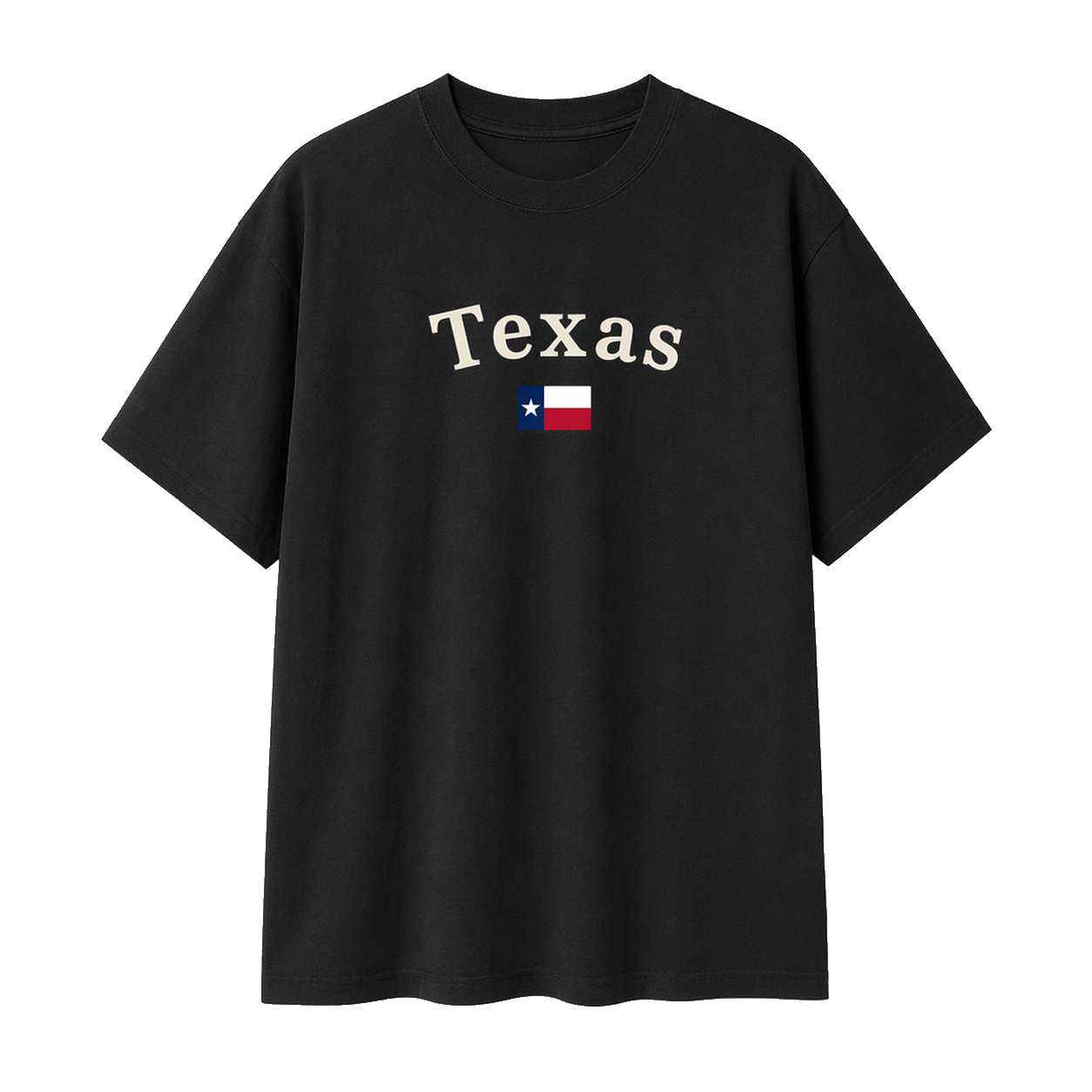 Collection 6 Texas Essential Cotton T-Shirt - Black front