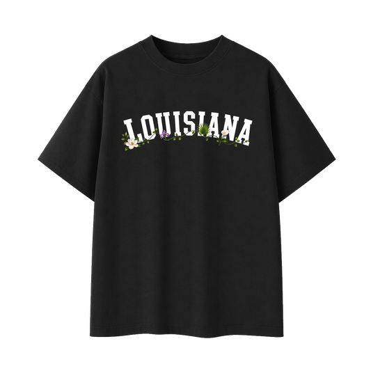 Collection 10 Louisiana Essential Cotton T-Shirt - Black front