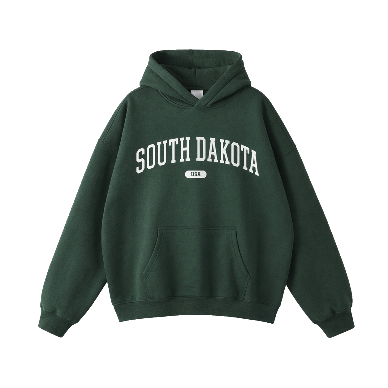 Collection 4 South Dakota Oversize Fleeced Hoodie - Eden Green front