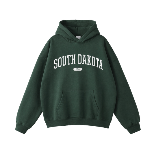 Collection 4 South Dakota Oversize Fleeced Hoodie - Eden Green front
